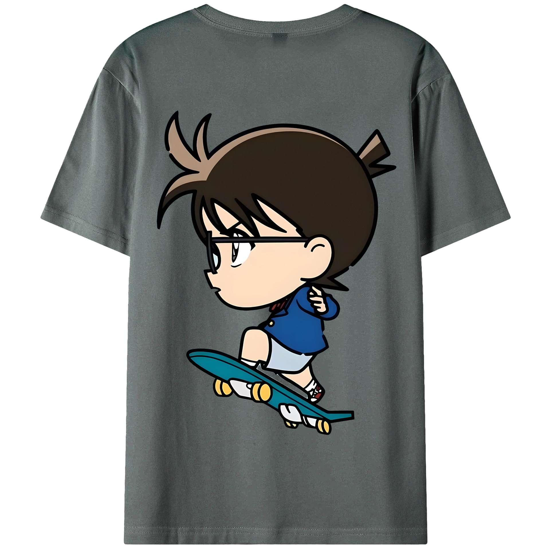 （画像用） 名探偵コナン 江戸川 コナン Detective Conan Conan Edogawa 綿100％半袖Tシャツ（背面プリント）